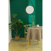 Tischdecke fleckabweisend uni taupe rund 160 cm - Taupe