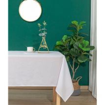Tischdecke fleckenabweisend rechteckig weiß - Blanc