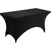 Jn.songs - Tischdecke, Spandex Tabelle Abdeckung für Hochzeitsfeier Messe Bankette Events Schwarze - 183x75x75cm