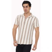 Megaman - Herren Freizeit-hemd Stretch Langarm Hemden Braun X-large