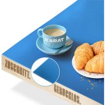 Floordirekt - Tischfolie in verschiedenen Farben mit abgeschrägter Kante Empire Blau 100 x 50 cm