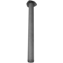 Grimme - Tischfuß (tischbein) Ø 60 Mm Länge 710 Mm Möbelfüße Stahl Schwarz Matt Lackiert