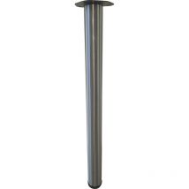 Tischfuß (Tischbein) ø 60 mm Länge 710 mm Möbelfüße Stahl Edelstahl Effekt