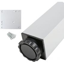 Tischbein 60 x 60 mm in Schwarz Höhe 710mm Tischfuss Möbelfuss aus Aluminium