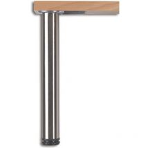 Tischfuß zylindrisch Tischbein ø 60mm Möbelbein l 470mm, Stahl Edelstahl Effekt
