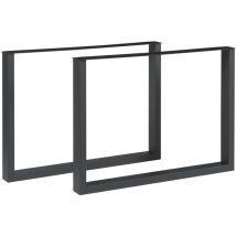 Tischgestell 2er Set Makers Stahl 72x100 Cm Schwarz [en.casa]
