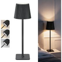 Tischlampe Akku Touch Kabellos Klein Led Beistelllampe Batterie Aufladbar Usb Nachtischlampe Schwarz 1er