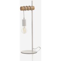 Tischlampe Aus Metall Mit Geflochtenem Kabel Chloe