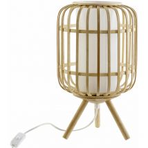 Polyester-bambus-tischlampe 22X22X37 natürlicher polyester-bambus Material Farbe multicolor Familie tischleuchten Details