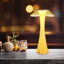 Tischlampe Nachttischleuchte Tischleuchte Wohnzimmerlampe Leseleuchte Schlafzimmerlampe, Kunststoff Acryl amber gold, Touchdimmer cct, led 2,5W 100Lm