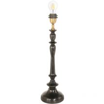 Tischlampe - Bois - schwarz - holz - ø 16cm - E27 - Anne Lighting