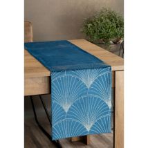 Tischläufer 35x180 Blink 14 Fächer marineblauer Goldsamt Eurofirany