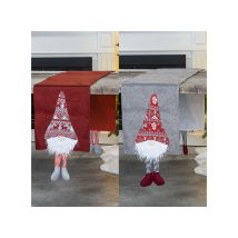 Tischläufer grau mit Wichtelmotiv