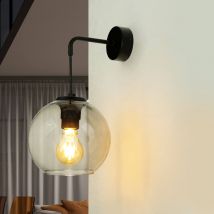 Licht-erlebnisse - Tischleuchte Grau Schwarz Stoff Metall H40,5cm alice