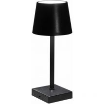 Cepewa - Tischleuchte Indoor Akku Tischlampe dimmbar 3-Stufen Nachttischleuchte usb, schwarz, led warmweiß, LxBxH 10,5x10,5x26 cm