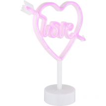 Tischleuchte Neonleuchte Kinderzimmer Love Dekolampe Batterie led h 32 cm