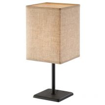 Tischleuchte Schreibtischlampe Nachttischlampe Metall Leinenschirm h 30 cm