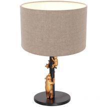 Tischleuchte Nachttischleuchte Schlafzimmerlampe Schreibtischleuchte Grau