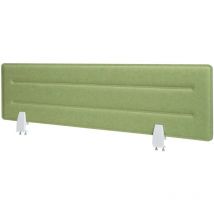 Tischtrennwand HHG 947, Büro-Sichtschutz Schreibtisch Pinnwand, Klemmen Stoff/Textil mit Prägung 100x30cm grün