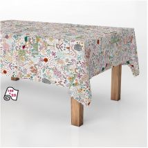 Tischtuch Fleckenschutz Streifen Beige 140cm X 25m Exma