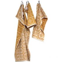 Lot torchons 3 tailles jacquard miel - tissages de beaulieu