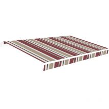 Wasabi - Tissu de remplacement pour auvent 4x2.5 Grenat Polyester 280 gr/m2 - Protection uv - Toile de store 383x250cm - Stores de rechange terrasse