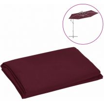 Bearsu - Tissu de remplacement pour parasol déporté Rouge bordeaux 300cm