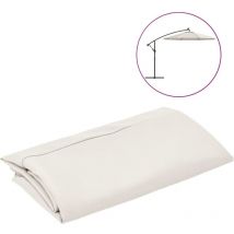 Maison Chic - Tissu de remplacement pour parasol déporté/Toile de rechange pour parasol Blanc sable 300 cm 56719