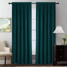 Tissu de rideau occultant double face en chanvre, rideaux unis