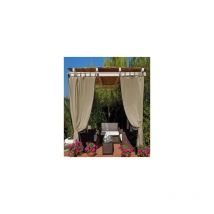 Bache de tente pour gazebo 140x270 cm en coton gris tourterelle avec boucles et boutons de type Lux fabrique'e en Italie adapte'e aux gazebos et