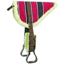 Marron et noir - Tissu Navajo pareback avec supports en plastique et dessous de ventre