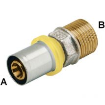Rbm 1959 Tita-Gas Raccordo Diritto Maschio Ø20/2X3/4'M Pressare - 19592030