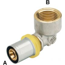 Rbm Spa - rbm 1961 Tita-Gas Raccordo Gomito Femmina Ø20/2X1/2'F Pressare - 19612020