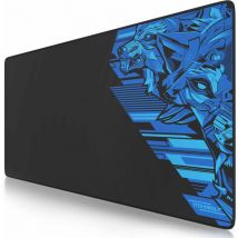 Titanwolf - Gaming Mauspad xxl, glattes Stoffgewebe, Speed Mousepad 900 x 400mm große Fläche, Vector Blau