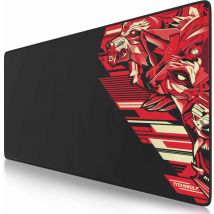 Titanwolf - Gaming Mauspad xxl, glattes Stoffgewebe, Speed Mousepad 900 x 400mm große Fläche, Vector Rot