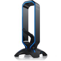 Kopfhörerständer mit 2 x usb 3.2 und Mausbungee Headphone stand mit Farbwechselmodus - Titanwolf