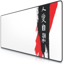 Titanwolf - xxl Speed Gaming Mauspad Schwarz 900 x 400mm, xxl Mousepad, Tischunterlage Large Size, verbessert Präzision und Geschwindigkeit
