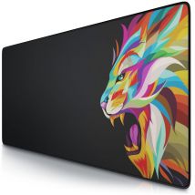 Titanwolf - xxl Speed Gaming Mauspad Schwarz 900 x 400mm, xxl Mousepad, Tischunterlage Large Size, verbessert Präzision und Geschwindigkeit