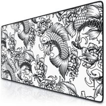 Titanwolf - xxl Speed Gaming Mauspad Schwarz 900 x 400mm, xxl Mousepad, Tischunterlage Large Size, verbessert Präzision und Geschwindigkeit