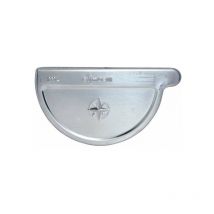 Sanundo - titanzink Lötboden halbrund Lötrinnenboden, 6-teilig Steckrinnenboden 333 mm links 33er