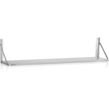 Estante de pared de acero inoxidable Mahlzeit, 150 x 30 cm, plata, estante colgante plegable, estante de cocina, estante de pared