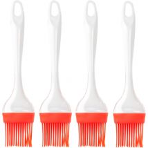 BBQ-Toro Set de 4 pinceles de silicona para cocina y parrilla 21 cm resistente al calor