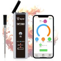BBQ-Toro TempTender, termómetro inalámbrico para barbacoas incl. caja de carga con app para resultados óptimos en la barbacoa.