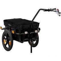 Remolque para bicicleta Zelsius con cubierta, negro, carro de transporte, carro para bicicleta, remolque para bicicleta
