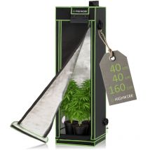 Highwerk - Carpa de cultivo 40 x 40 x 160 cm Grow tent interior para cultivo de plantas, negro verde