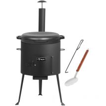 Bbq-toro - Kazan de hierro fundido con horno Kazan ø 39,5 cm Olla de hierro fundido de 16 l con tapa