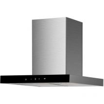 Respekta - Hotte d'aspiration Hotte bloc 60 cm inox noir verre Touch Control