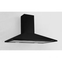 Respekta - Hotte d'aspiration murale Hotte de chemin e 90 cm noir mat