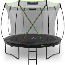 Trampolin Outdoor 'Ultimate Pro' ø 244/305/366/427 cm – tüv Rheinland, Kindertrampolin mit Leiter, Fieberglas-Netz, Gartentrampolin im Kürbis-Design,
