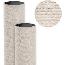 Sisalstamm für Kratzbaum ø 18 cm - 40/50/60/80 cm, Dickes Sisal, Massiver Ersatz-Stamm Säule für Katzenbaum, M10 Gewinde, Ersatz Kratzstamm Beige 60